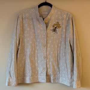 Grateful Dead inspired Vintage Upcycled Bee lightweight jacket